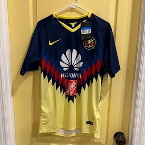 Nike Navy, Yellow & Red Club América Soccer Jersey
